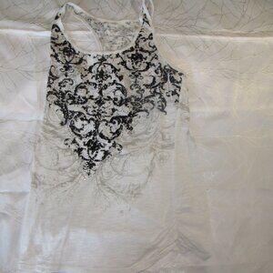 Tribal Print Rhinestone Tank Top size L